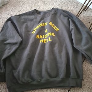 Drinking Beer and Raising Hell Gray Crewneck